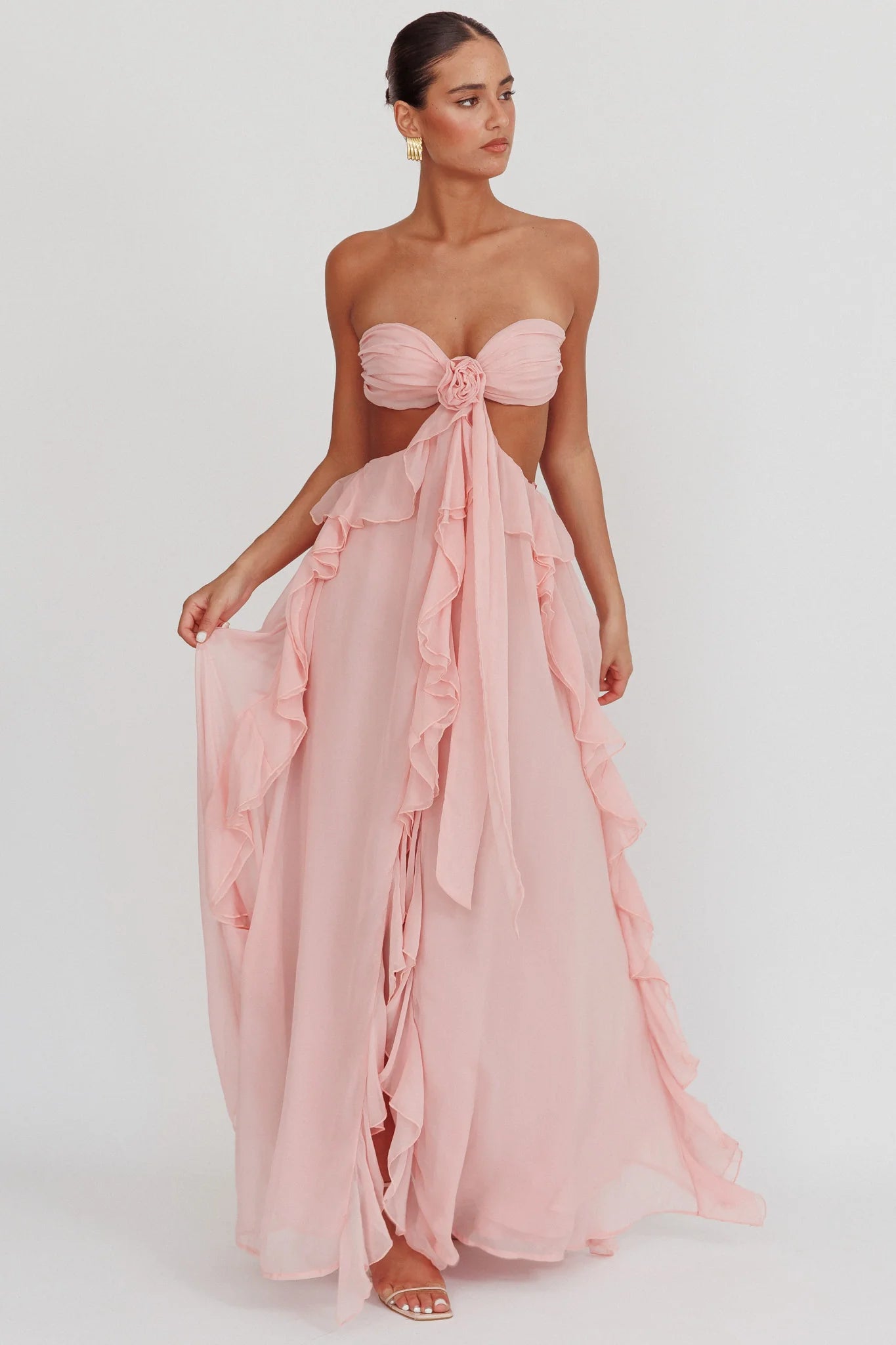 Santiago Ruffle Maxi Blush