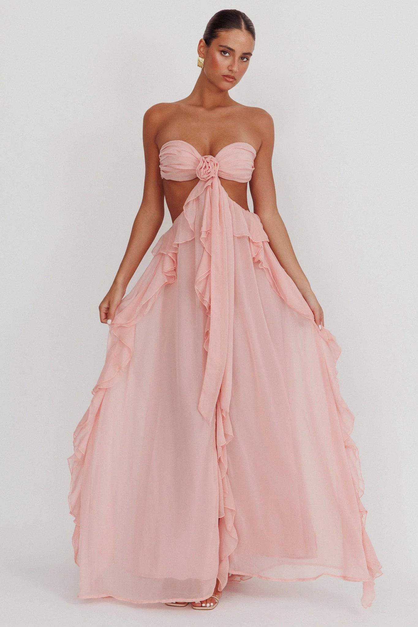 Santiago Ruffle Maxi Blush